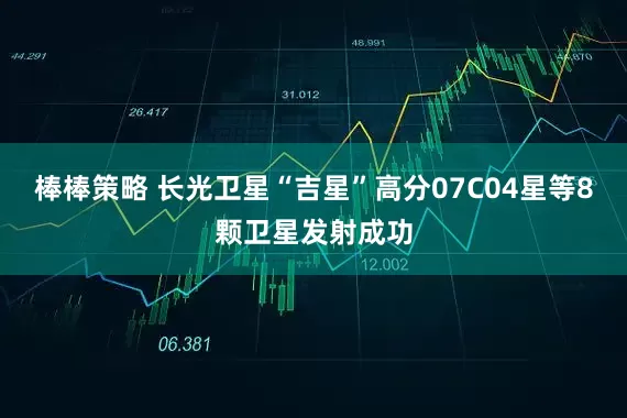 棒棒策略 长光卫星“吉星”高分07C04星等8颗卫星发射成功